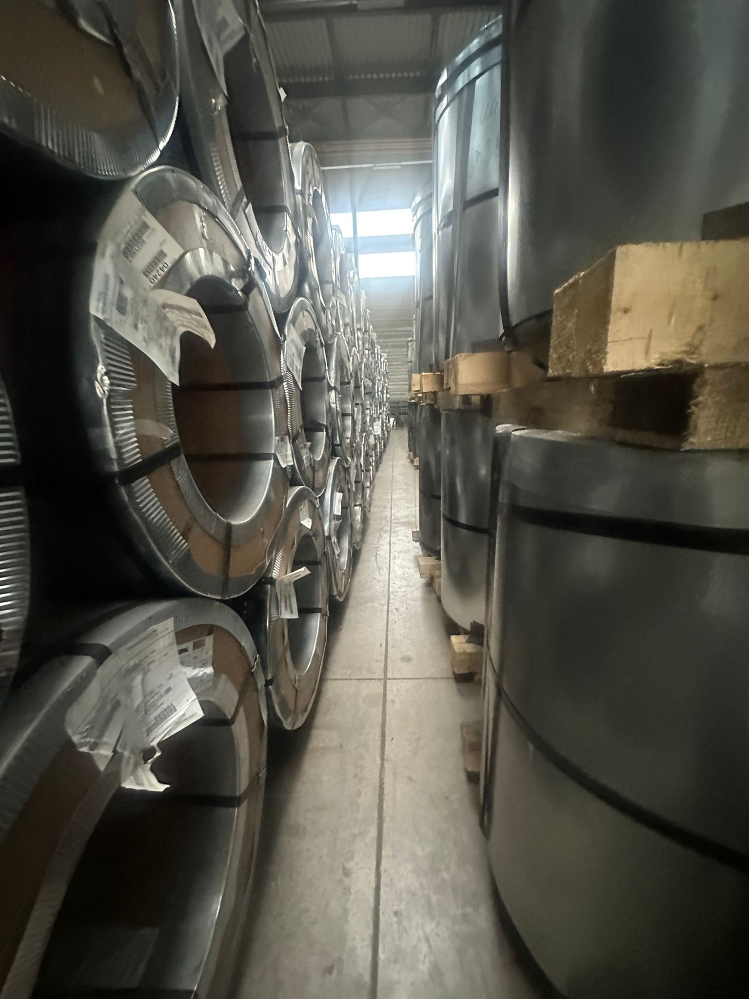 warehouse steel coils